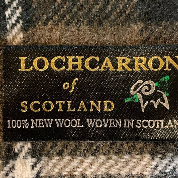 Lacharron Adults New Wool Plaid Tartan Fringe Med Length Wool Scarf - Picture 6 of 9